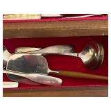 Continental Stainless Flatware Set in Wooden Box with Red Velvet Liner