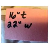 Mid-Century Cross-Leg Ottoman Footstool - Black Leather, 16 in H x 22 in W & Floor Rug