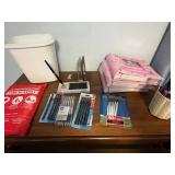 3 Pink Butterfly Photo Albums - Fire Blanket - Pens