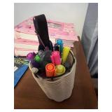 3 Pink Butterfly Photo Albums - Fire Blanket - Pens