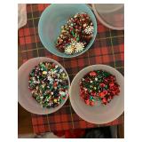 Crafts Lot Inc Cross-Stitch Kit, Yarn Needles, Sewing Kit, VTG Portable Clock & More