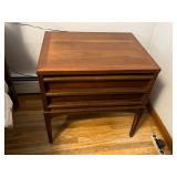 Lane Nightstand - Mid-Century Modern Walnut 2-Drawer Bedside Table