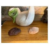Duck Figurine Set - Mallard Drake, Green-Headed Duck & Grey Duck With Shell Bases