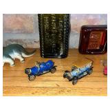 Vintage Decor & Toys - Candles, Cross, Bottles, Cars, Turtle & Dino Figures