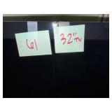 Insignia 32-Inch LCD TV with Sony DVD Player on Wood Stand