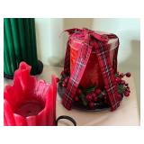 Misc VTG Decor Lot of Candles & Airguide Temperature & Humidity Dial Clock - Vintage Square Instrument