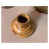 Royal Haeger USA 153 Green Glazed Leaf-Shaped Dish & Vintage Ceramic Pots