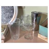 Silver-Plated Round Tray with Ornate Border - Glassware & Bar Accessories