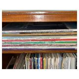Vintage Vinyl LPs & Piano Sheet Music Collection - cabinet not inc