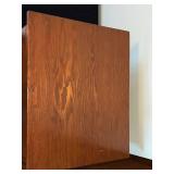 Vinyl Record Cabinet - Oak Wood, 39 in H x 17 in W x 15 in D - contents not inc