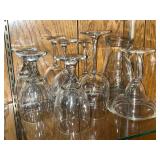 Wine Glasses & Glass Pitcher - Clear Stemware