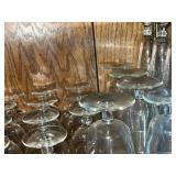 Clear Glass Stemware Set - Wine Glasses & Champagne Flutes, Assorted Sizes