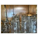 Clear Glass Beverage Jars & Pitcher Set