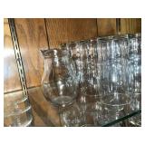 Clear Glass Beverage Jars & Pitcher Set