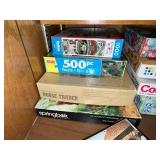 Jigsaw Puzzles & Board Games - ColorKu 1000-Piece, County Fair 300, Mille Bornes, Cribbage - completeness unverified