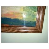 Seaside Village Landscape Painting - Vintage Baby Portrait - Decorative Straw Broom