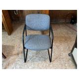 Office Chair - Gray Fabric, Black Cantilever Frame
