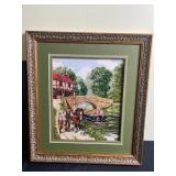 Destin Bradwell The Great Cross Saint Augustine - Framed Photo & Framed Landscape Needlepoint