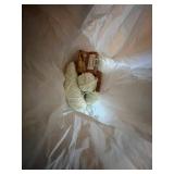 Wooden Two-Door Wardrobe Cabinet with Shelves - Craft Supplies Inside