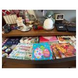 Assorted Holiday Decor & Party Supplies - Napkins, Gift Wrap, Stockings, Tape