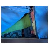 Wood Dresser with Top Drawers - Vintage Mid-Century Style w Assorted Linens