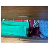 Wood Dresser with Top Drawers - Vintage Mid-Century Style w Assorted Linens