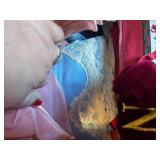 Wood Dresser with Top Drawers - Vintage Mid-Century Style w Assorted Linens