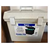 Rogers Jumbo File Portable File Box with Hanging Folders  & Multiple Travel Files