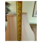 Cream Fluted Ceramic Urn Table Lamp with Brass Accents - 29 in Tall