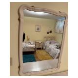 Dresser with Mirror - Cream Antique-Style, 49W x 33H x 17D, 10-Drawer