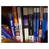 Vintage Toy Trains and Travel Guides Collection - Wooden Trains, Carriages, Books - Bookcase Not Inc