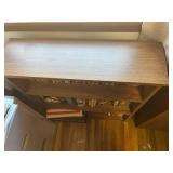 Wooden Bookcase with Assorted Vintage Hardcover & Paperback Books