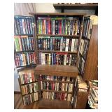 Oak Wood 4-Door Bookcase Cabinet with Locking Doors & Tons of Books Inc!
