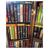 Oak Wood 4-Door Bookcase Cabinet with Locking Doors & Tons of Books Inc!