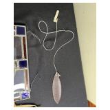 Boomerang, Stained Glass Flower Panel - Blue Tulip Wall Art with Dreamcatcher & Butterfly Tile