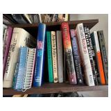 Assorted Mystery & Thriller Books on Shelf - Vintage & Modern Titles