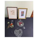 Jan Boon Snail Study Framed Print & 3 Stained Glass Plastic Ornaments