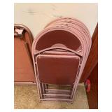 Folding Chairs & Table Set - Vintage Mauve Pink, Metal Frames