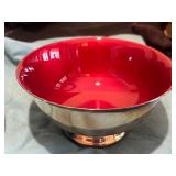 Reed & Barton 241 Enamel Bowls - 2-Piece Set, Red & Blue