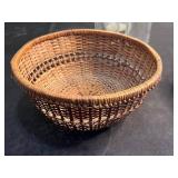 Gillet 1852 Glassware Set - Diamond-Cut Crystal Bowl, 3 Glass Carafes, Wicker Basket, Wood Duo Bowl