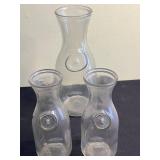 Gillet 1852 Glassware Set - Diamond-Cut Crystal Bowl, 3 Glass Carafes, Wicker Basket, Wood Duo Bowl