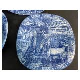 Julien Sweden Collectors Piece Delftware Blue & White Plates