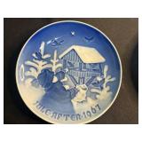 Bing & Grøndahl Christmas Plates - Blue & White Juleaftener Assortment (1916-2010)