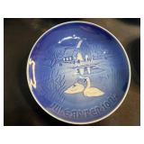 Bing & Grøndahl Christmas Plates - Julegaven Series Blue & White (Denmark)