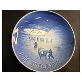 Bing & Grøndahl Christmas Plates - Julegaven Series Blue & White (Denmark)