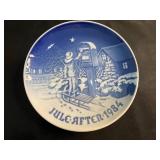 Bing & Grøndahl Christmas Plates - Julegaven Series Blue & White (Denmark)