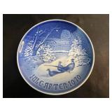 Bing & Grøndahl Christmas Plates - Julegaven Series Blue & White (Denmark)