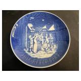 Bing & Grondahl Blue Transferware Christmas Plates Set (Denmark)
