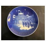 Bing & Grondahl Blue Transferware Christmas Plates Set (Denmark)