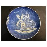 Bing & Grondahl Blue Transferware Christmas Plates Set (Denmark)